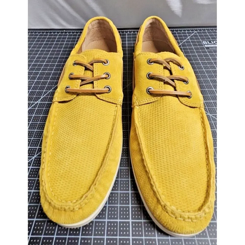 Frye Men's Briggs Boat Shoe leather lace ,‎ Honey, 11 M US